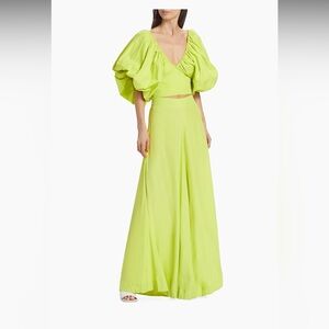 SWF Exaggerated Wide-Leg Pants | Size XS | Matcha Green